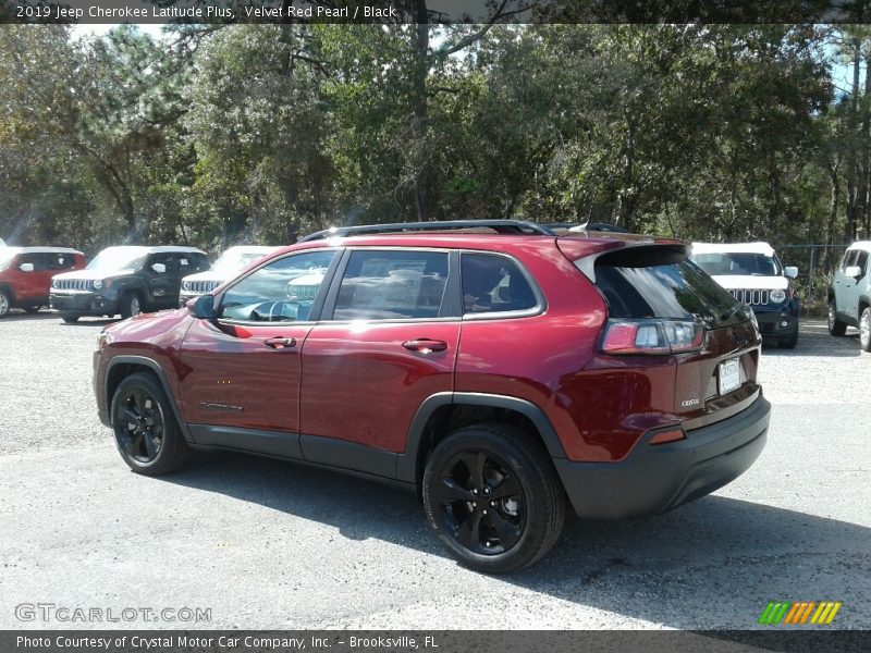 Velvet Red Pearl / Black 2019 Jeep Cherokee Latitude Plus