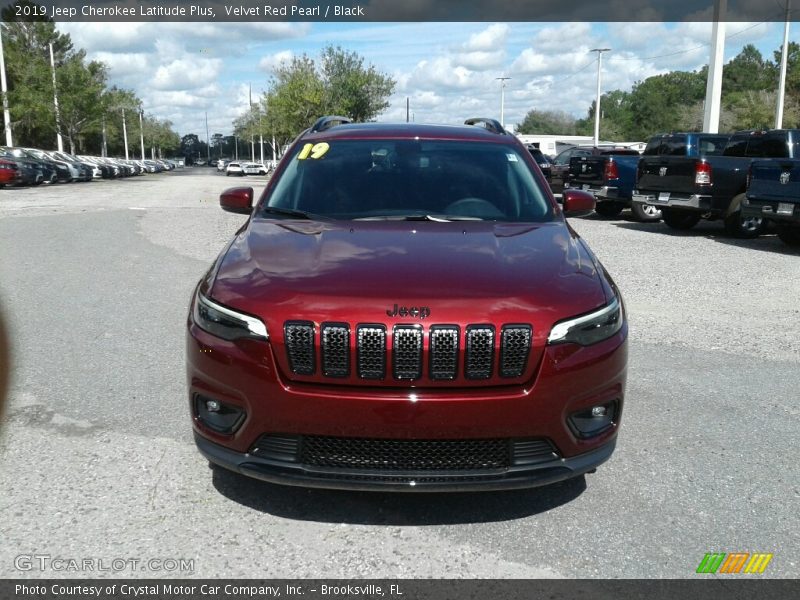 Velvet Red Pearl / Black 2019 Jeep Cherokee Latitude Plus