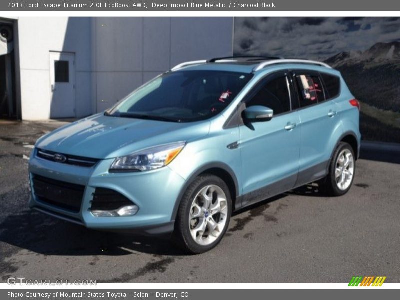 Deep Impact Blue Metallic / Charcoal Black 2013 Ford Escape Titanium 2.0L EcoBoost 4WD