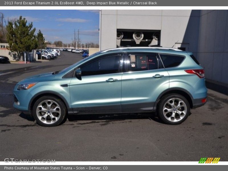 Deep Impact Blue Metallic / Charcoal Black 2013 Ford Escape Titanium 2.0L EcoBoost 4WD