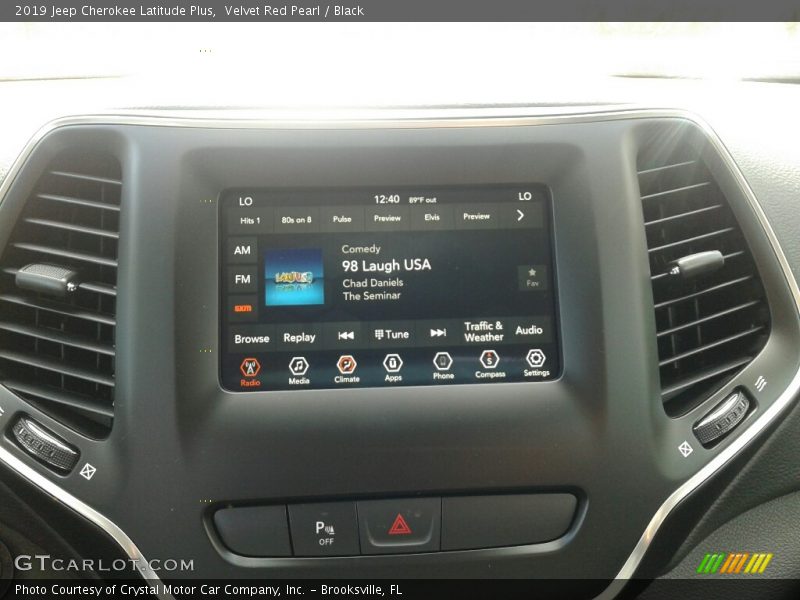 Velvet Red Pearl / Black 2019 Jeep Cherokee Latitude Plus