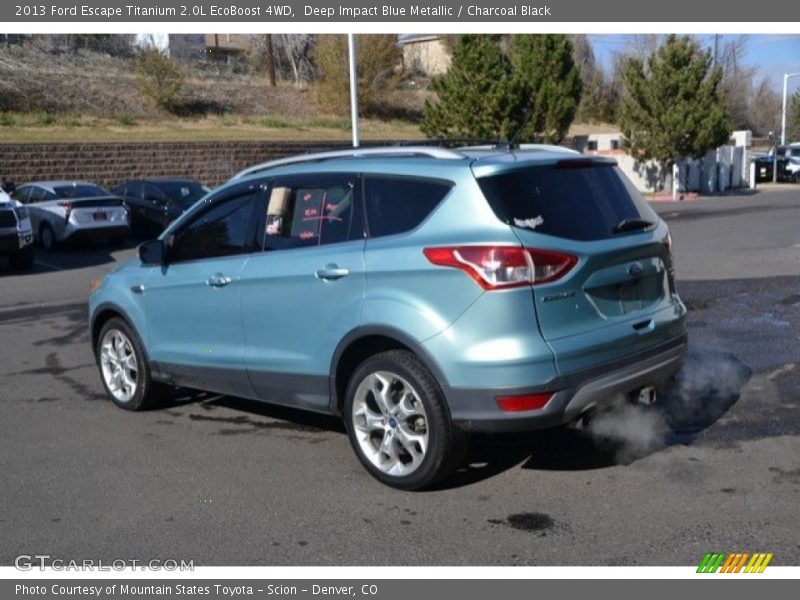 Deep Impact Blue Metallic / Charcoal Black 2013 Ford Escape Titanium 2.0L EcoBoost 4WD
