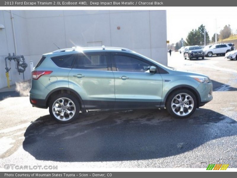 Deep Impact Blue Metallic / Charcoal Black 2013 Ford Escape Titanium 2.0L EcoBoost 4WD