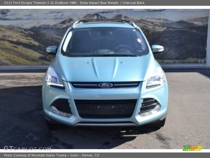 Deep Impact Blue Metallic / Charcoal Black 2013 Ford Escape Titanium 2.0L EcoBoost 4WD