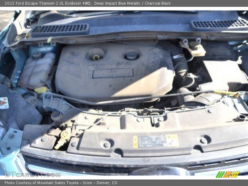 Deep Impact Blue Metallic / Charcoal Black 2013 Ford Escape Titanium 2.0L EcoBoost 4WD