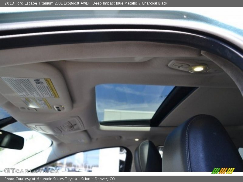 Deep Impact Blue Metallic / Charcoal Black 2013 Ford Escape Titanium 2.0L EcoBoost 4WD