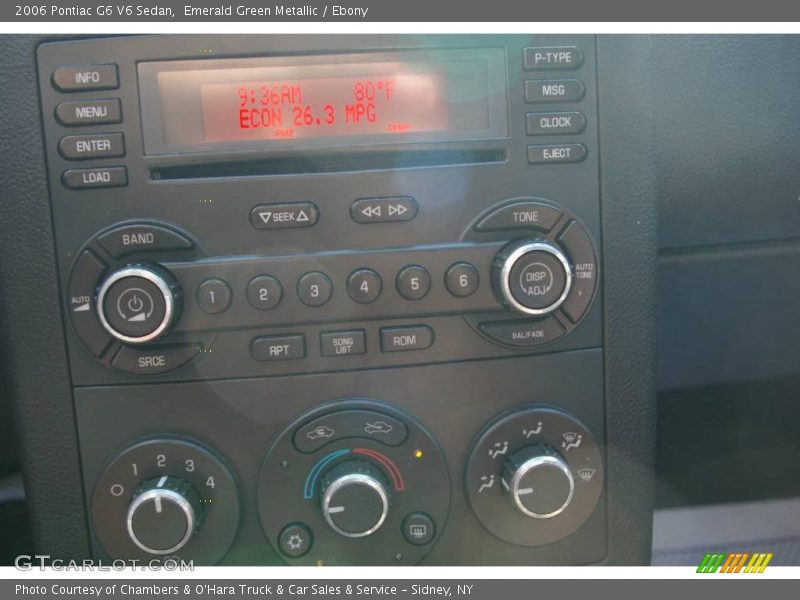 Emerald Green Metallic / Ebony 2006 Pontiac G6 V6 Sedan
