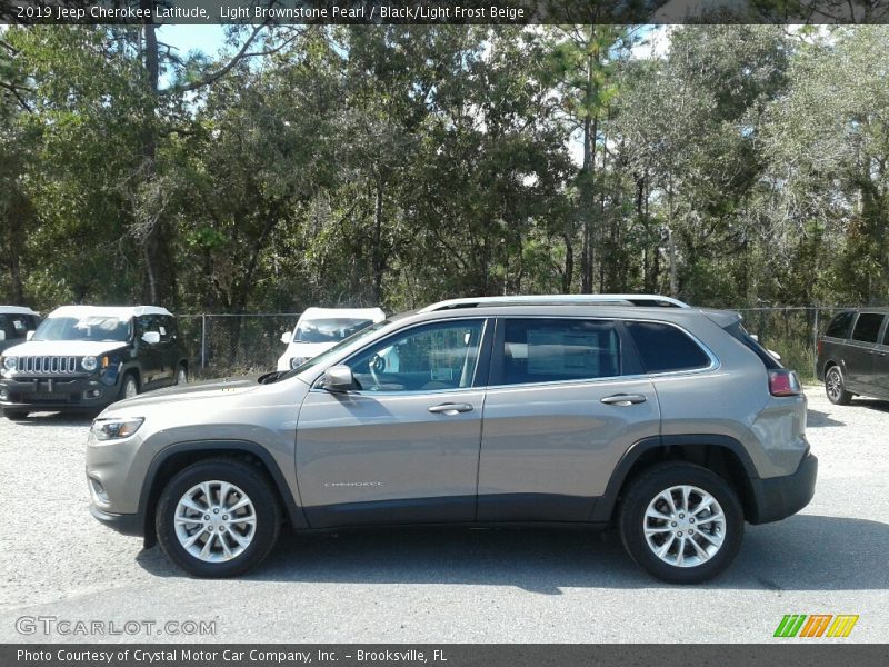 Light Brownstone Pearl / Black/Light Frost Beige 2019 Jeep Cherokee Latitude