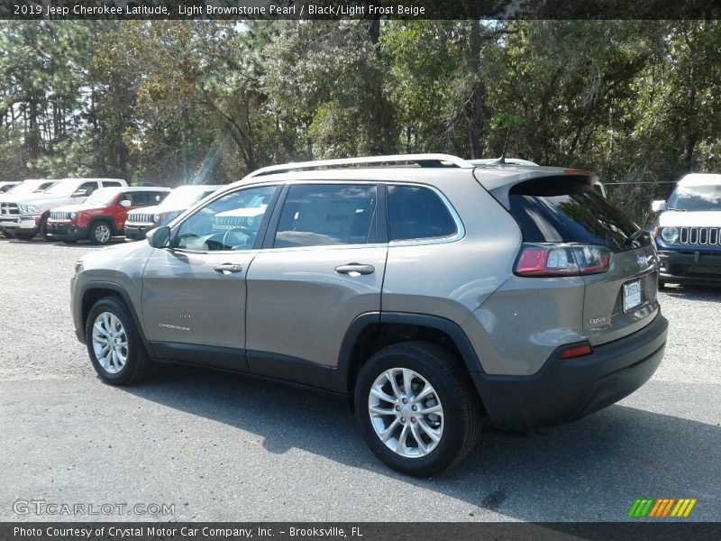 Light Brownstone Pearl / Black/Light Frost Beige 2019 Jeep Cherokee Latitude