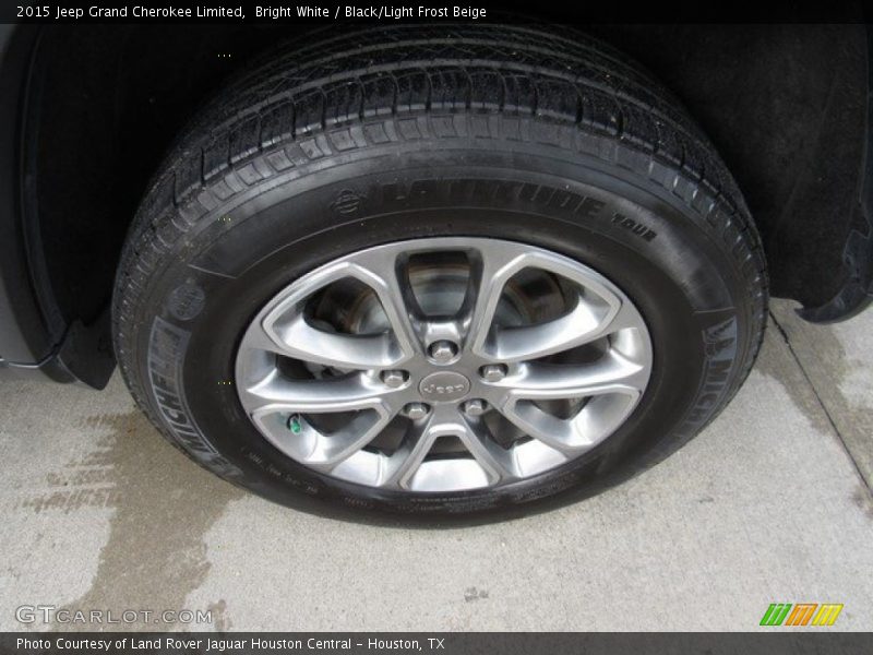 Bright White / Black/Light Frost Beige 2015 Jeep Grand Cherokee Limited