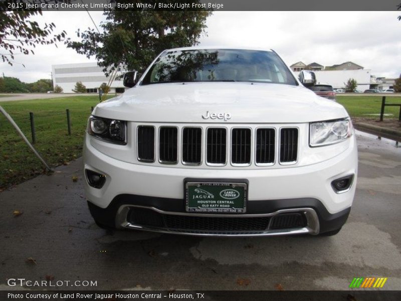 Bright White / Black/Light Frost Beige 2015 Jeep Grand Cherokee Limited