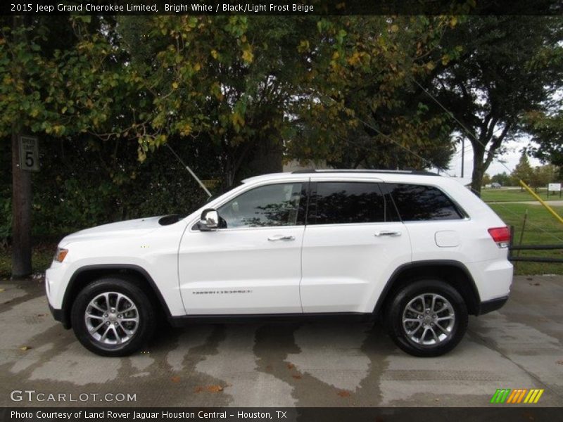 Bright White / Black/Light Frost Beige 2015 Jeep Grand Cherokee Limited