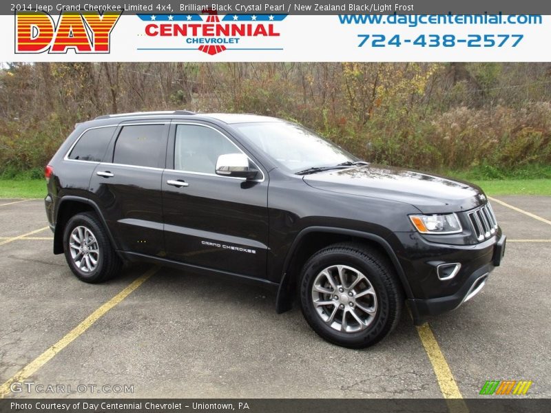 Brilliant Black Crystal Pearl / New Zealand Black/Light Frost 2014 Jeep Grand Cherokee Limited 4x4