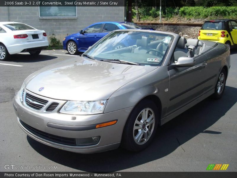 Steel Gray Metallic / Slate Gray 2006 Saab 9-3 2.0T Convertible