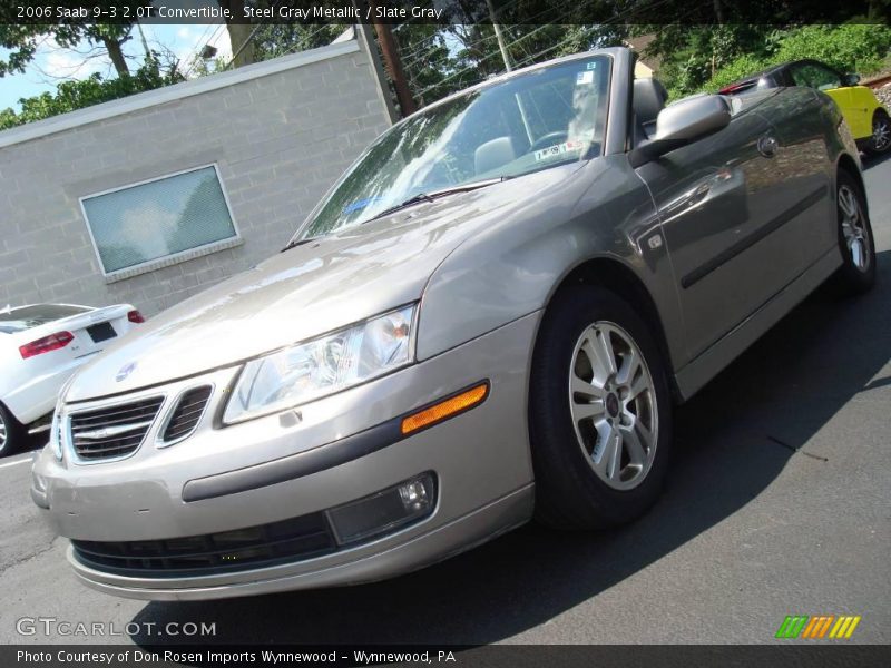 Steel Gray Metallic / Slate Gray 2006 Saab 9-3 2.0T Convertible