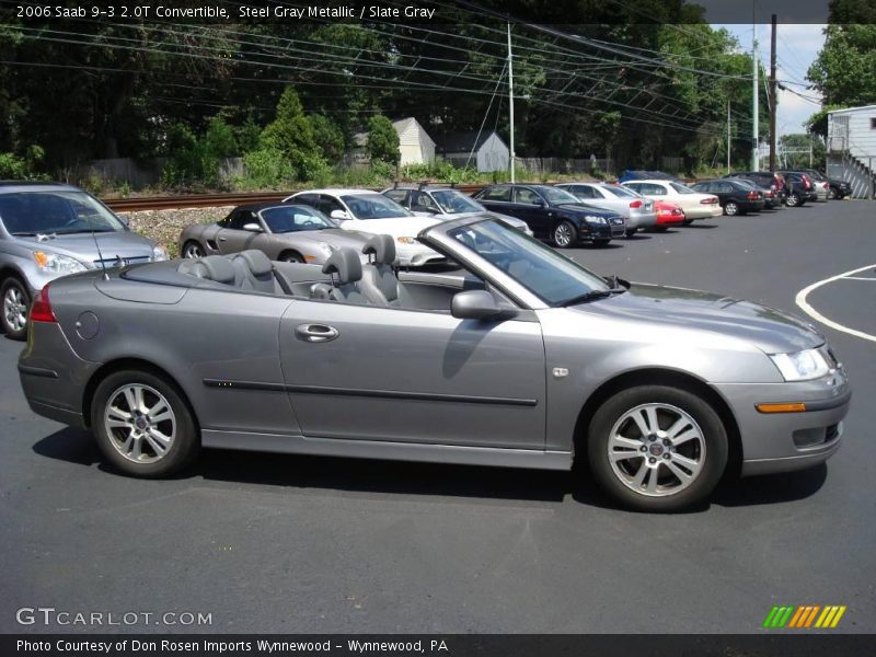 Steel Gray Metallic / Slate Gray 2006 Saab 9-3 2.0T Convertible