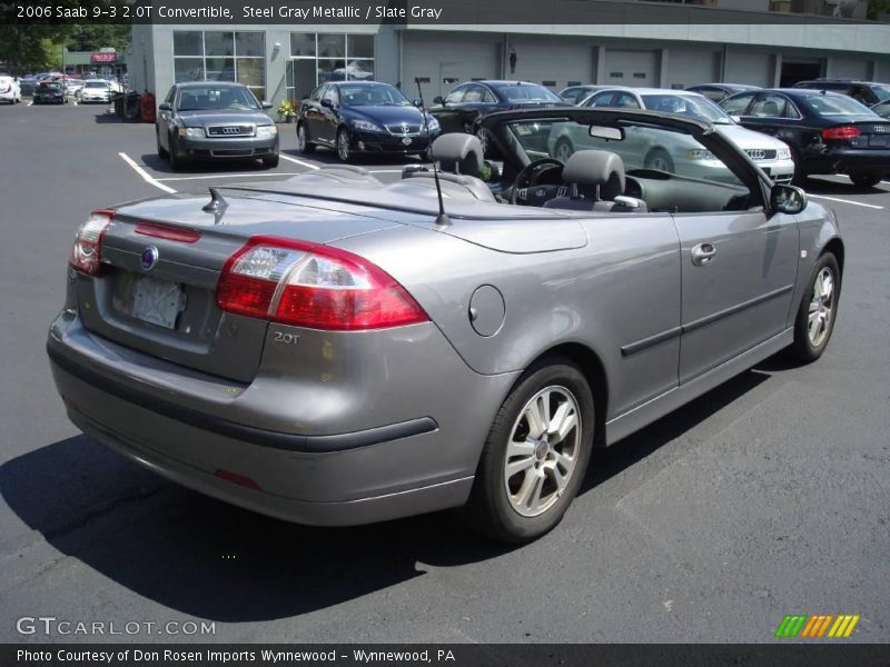 Steel Gray Metallic / Slate Gray 2006 Saab 9-3 2.0T Convertible