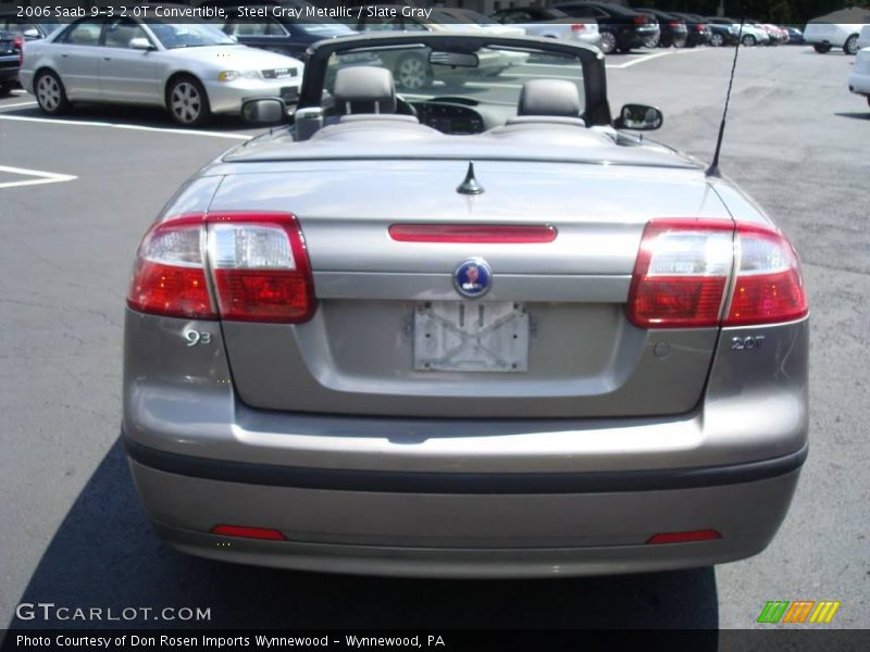 Steel Gray Metallic / Slate Gray 2006 Saab 9-3 2.0T Convertible