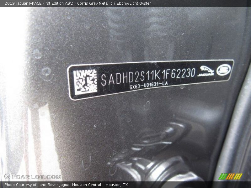 Info Tag of 2019 I-PACE First Edition AWD