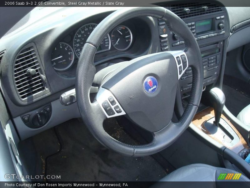 Steel Gray Metallic / Slate Gray 2006 Saab 9-3 2.0T Convertible