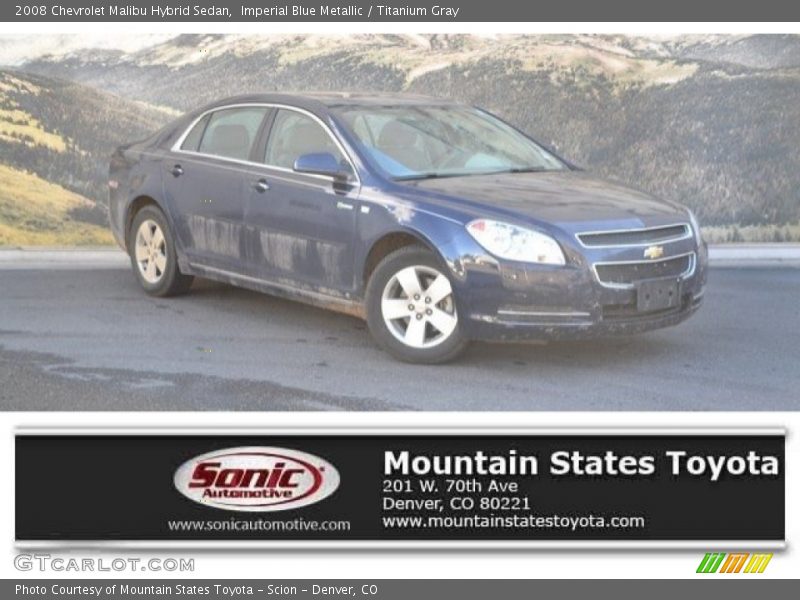 Imperial Blue Metallic / Titanium Gray 2008 Chevrolet Malibu Hybrid Sedan
