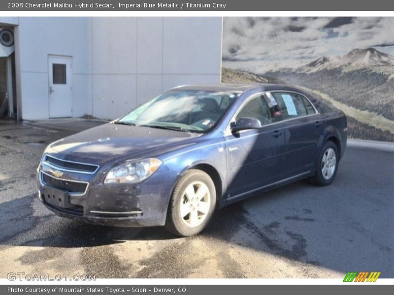 Imperial Blue Metallic / Titanium Gray 2008 Chevrolet Malibu Hybrid Sedan
