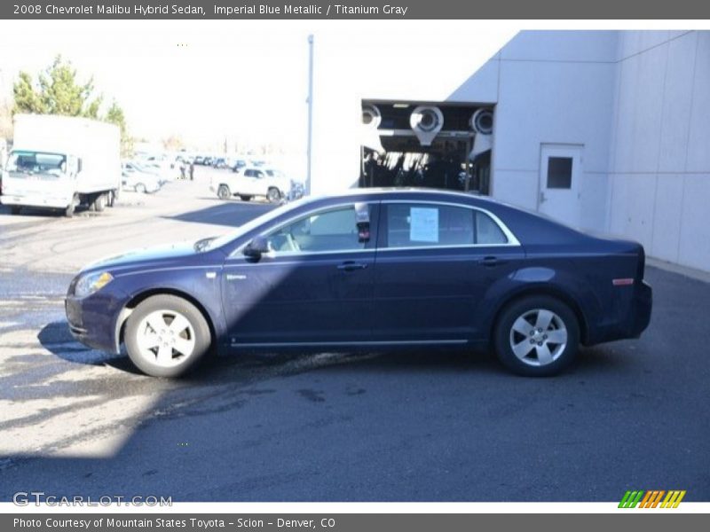 Imperial Blue Metallic / Titanium Gray 2008 Chevrolet Malibu Hybrid Sedan