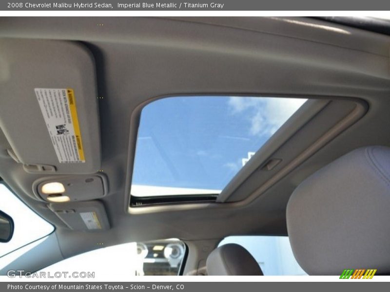 Imperial Blue Metallic / Titanium Gray 2008 Chevrolet Malibu Hybrid Sedan