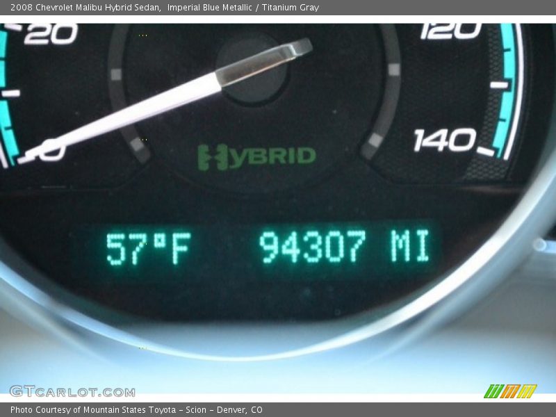 Imperial Blue Metallic / Titanium Gray 2008 Chevrolet Malibu Hybrid Sedan
