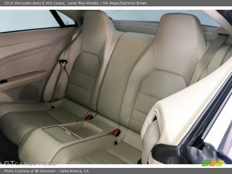 Lunar Blue Metallic / Silk Beige/Espresso Brown 2016 Mercedes-Benz E 400 Coupe