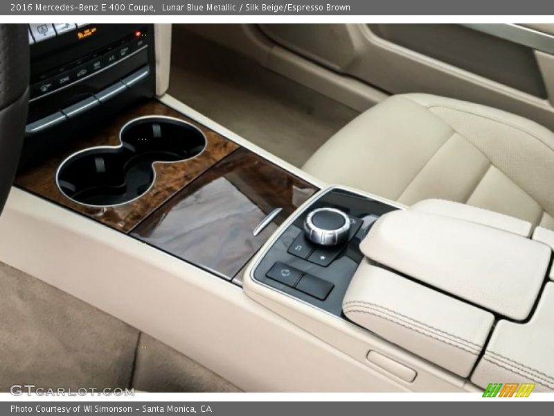 Lunar Blue Metallic / Silk Beige/Espresso Brown 2016 Mercedes-Benz E 400 Coupe