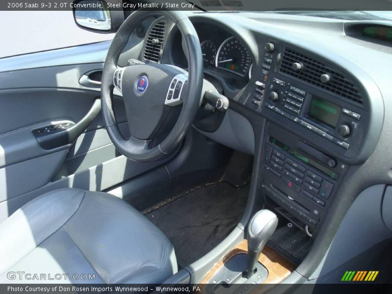 Steel Gray Metallic / Slate Gray 2006 Saab 9-3 2.0T Convertible