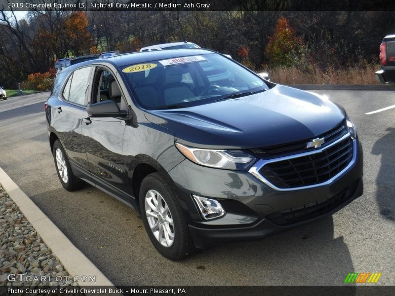 Nightfall Gray Metallic / Medium Ash Gray 2018 Chevrolet Equinox LS