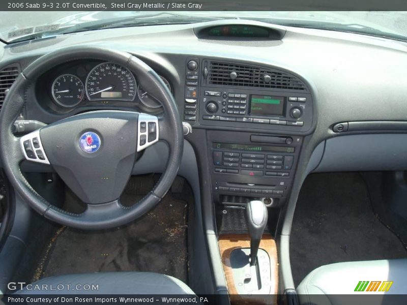Steel Gray Metallic / Slate Gray 2006 Saab 9-3 2.0T Convertible