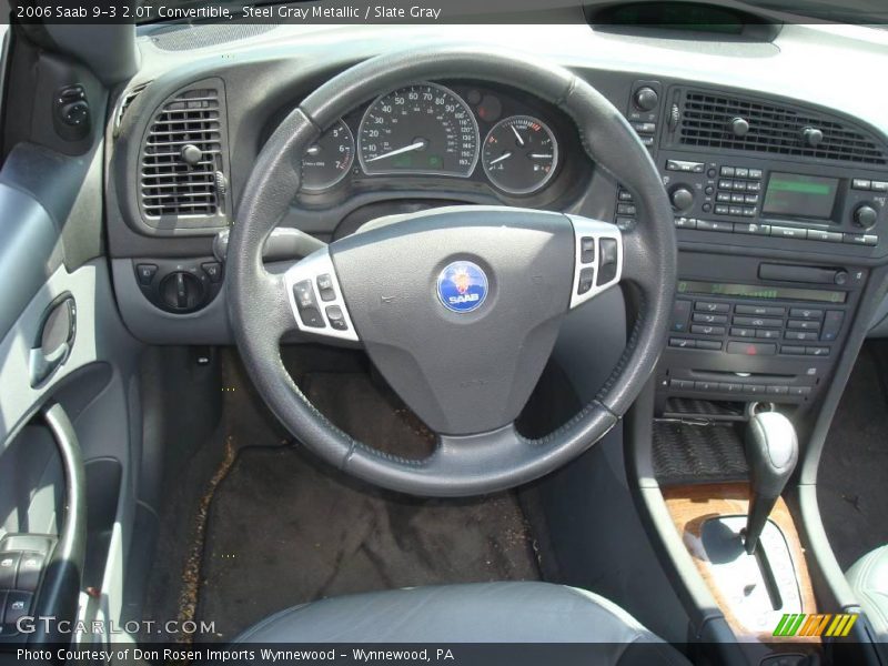 Steel Gray Metallic / Slate Gray 2006 Saab 9-3 2.0T Convertible