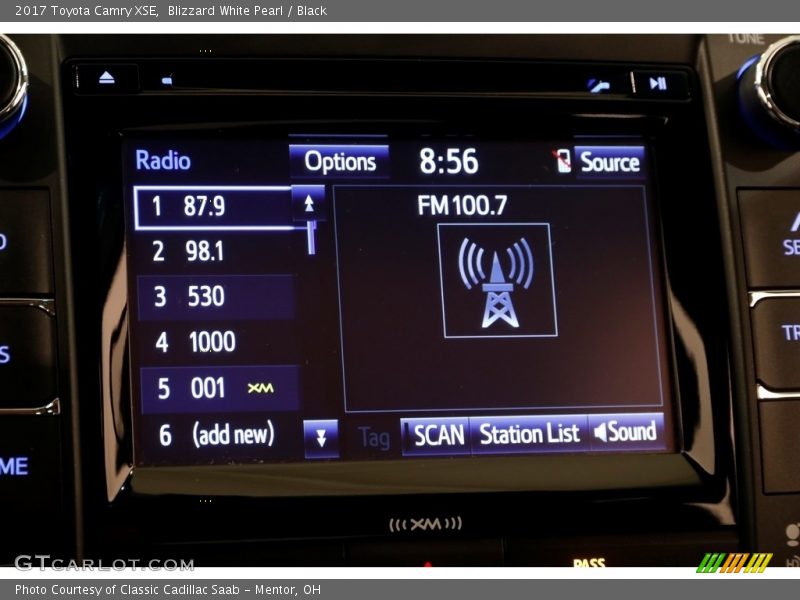 Blizzard White Pearl / Black 2017 Toyota Camry XSE