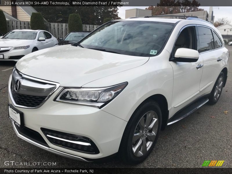 White Diamond Pearl / Parchment 2014 Acura MDX SH-AWD Technology