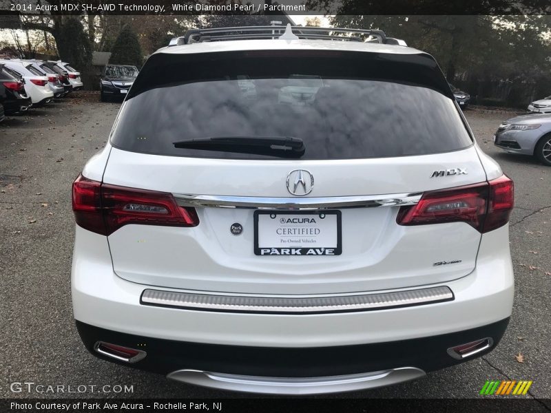White Diamond Pearl / Parchment 2014 Acura MDX SH-AWD Technology
