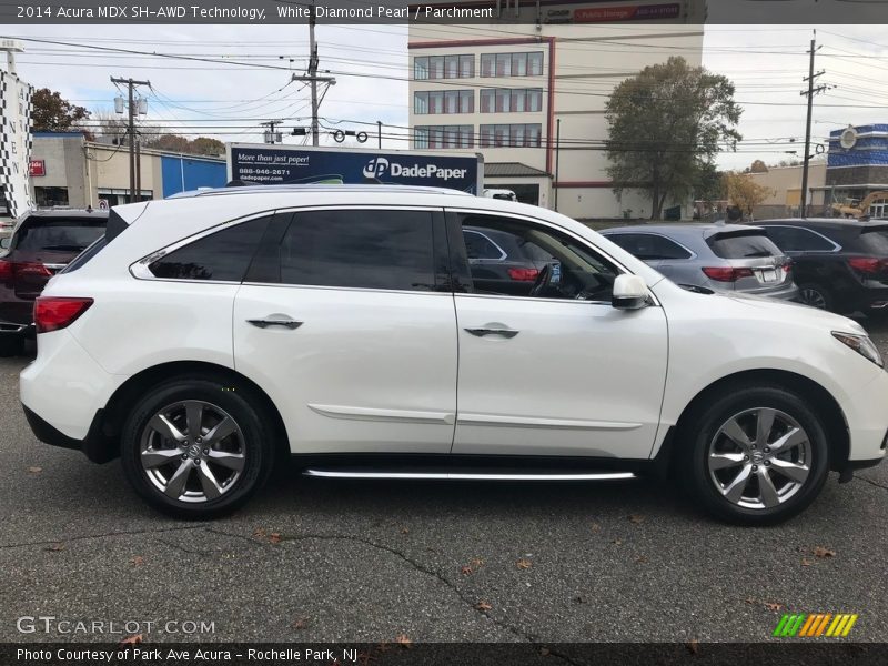 White Diamond Pearl / Parchment 2014 Acura MDX SH-AWD Technology