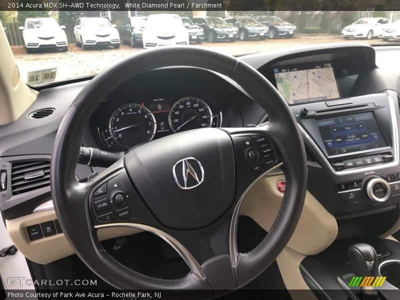 White Diamond Pearl / Parchment 2014 Acura MDX SH-AWD Technology