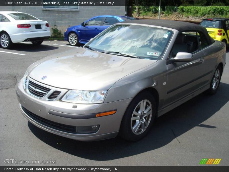 Steel Gray Metallic / Slate Gray 2006 Saab 9-3 2.0T Convertible