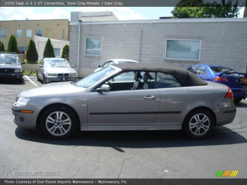 Steel Gray Metallic / Slate Gray 2006 Saab 9-3 2.0T Convertible
