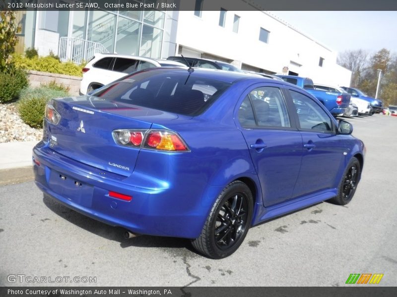 Octane Blue Pearl / Black 2012 Mitsubishi Lancer SE AWD