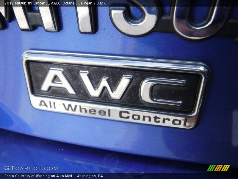 Octane Blue Pearl / Black 2012 Mitsubishi Lancer SE AWD