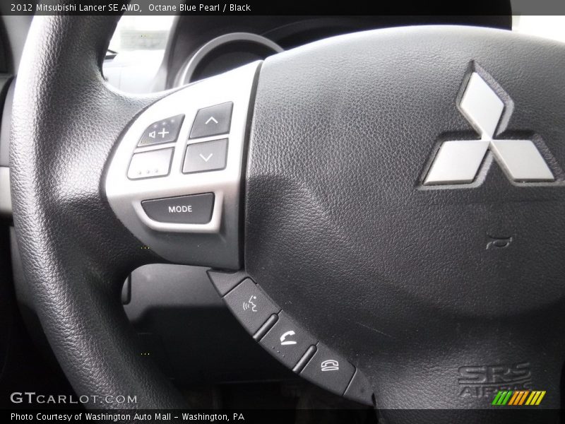 Octane Blue Pearl / Black 2012 Mitsubishi Lancer SE AWD
