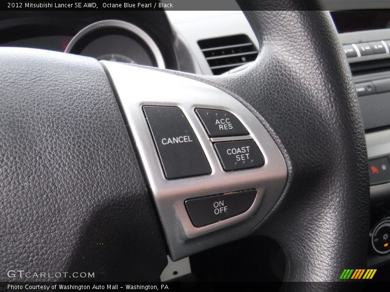 Octane Blue Pearl / Black 2012 Mitsubishi Lancer SE AWD