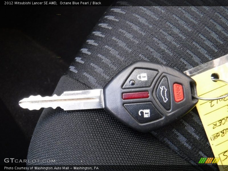 Octane Blue Pearl / Black 2012 Mitsubishi Lancer SE AWD