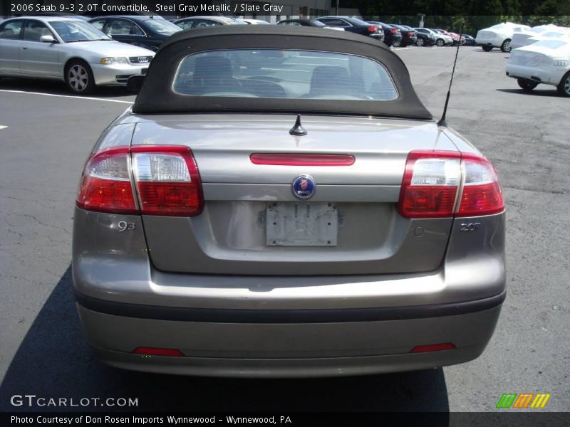 Steel Gray Metallic / Slate Gray 2006 Saab 9-3 2.0T Convertible