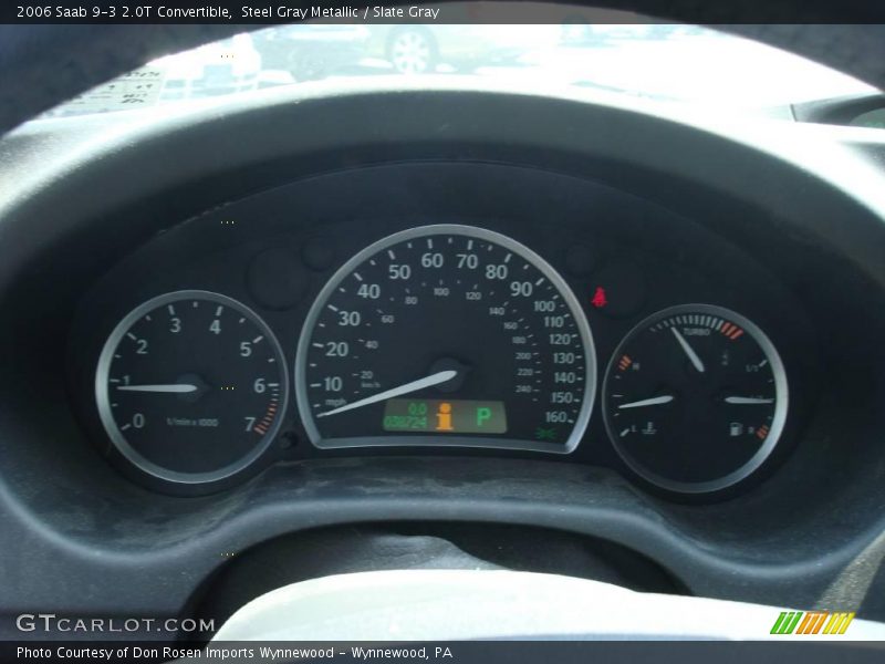 Steel Gray Metallic / Slate Gray 2006 Saab 9-3 2.0T Convertible