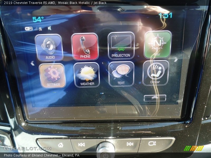 Mosaic Black Metallic / Jet Black 2019 Chevrolet Traverse RS AWD